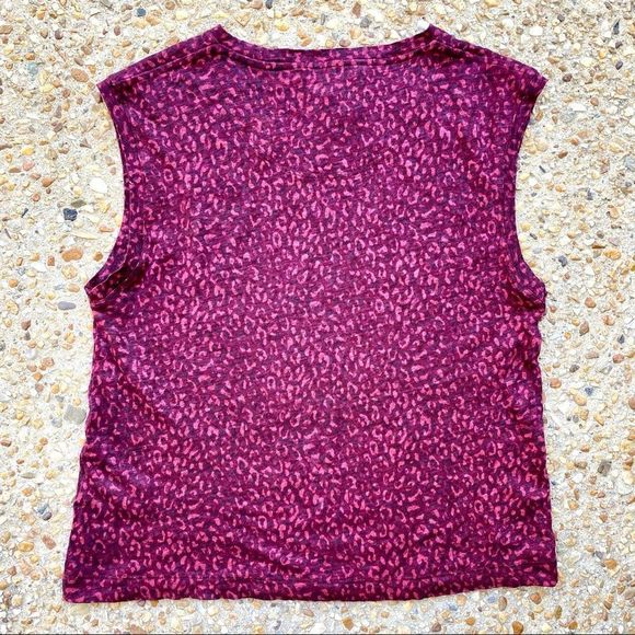 Current Elliott Jax Muscle Leopard Red Burgundy Shirt Size 0 - Picture 7 of 8